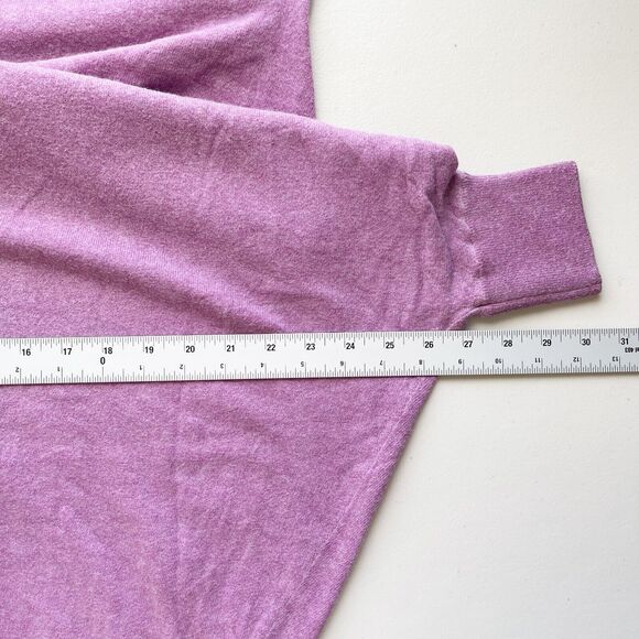 Anthropologie Moth Dolman Slouch Mock Neck Sweater Size XS Mauve Pink Alpaca - Picture 12 of 13